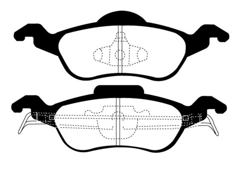 EBC 00-04 Ford Focus 2.0 Greenstuff Front Brake Pads