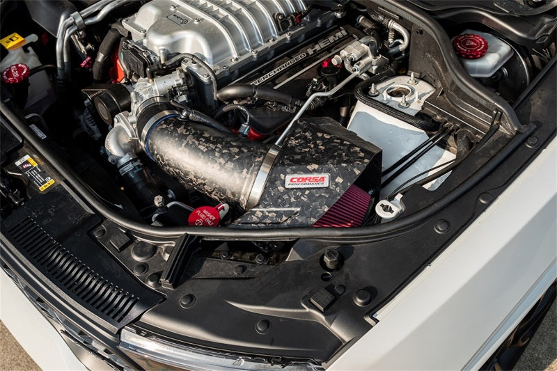 Corsa 20-23 Dodge Durango SRT Hellcat Carbon Fiber Air Intake w/ DryTech Forged CF - Black