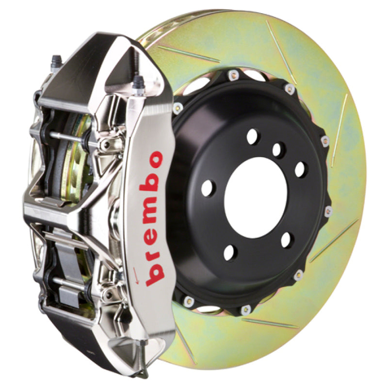 Brembo 10-15 Camaro V6 Front GTR BBK 6 Piston Billet380x32 2pc Rotor Slotted Type-1- Nickel Plated