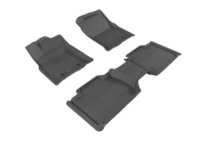 3D MAXpider 2016-2017 Toyota Tacoma Access Cab Kagu 1st & 2nd Row Floormats - Black