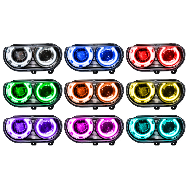 Oracle 08-14 Dodge Challenger SMD HL (HID Style) - ColorSHIFT SEE WARRANTY