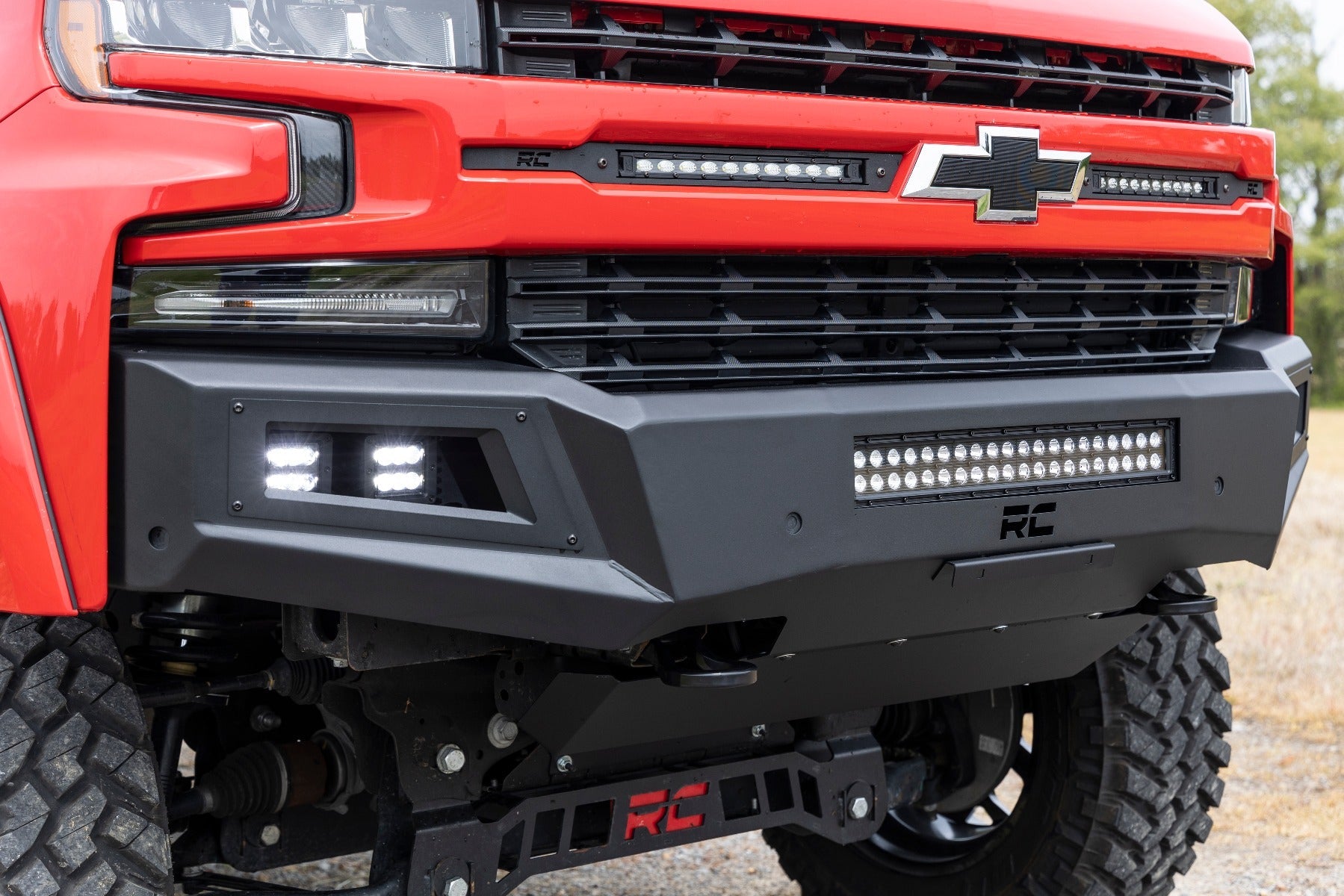 Rough Country 10757A High Clearance LED Front Bumper for 2019-2022 Silverado 1500