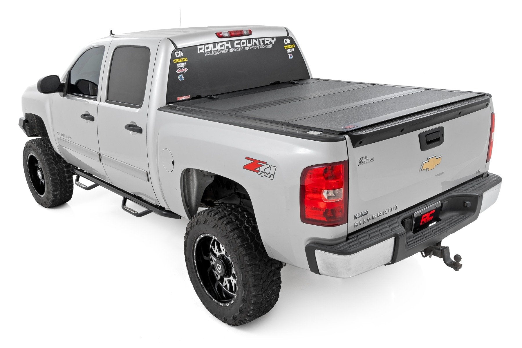 Rough Country Hard Tri-Fold Flip up Tonneau Cover for 2007-2013 GM Silverado Sierra 1500