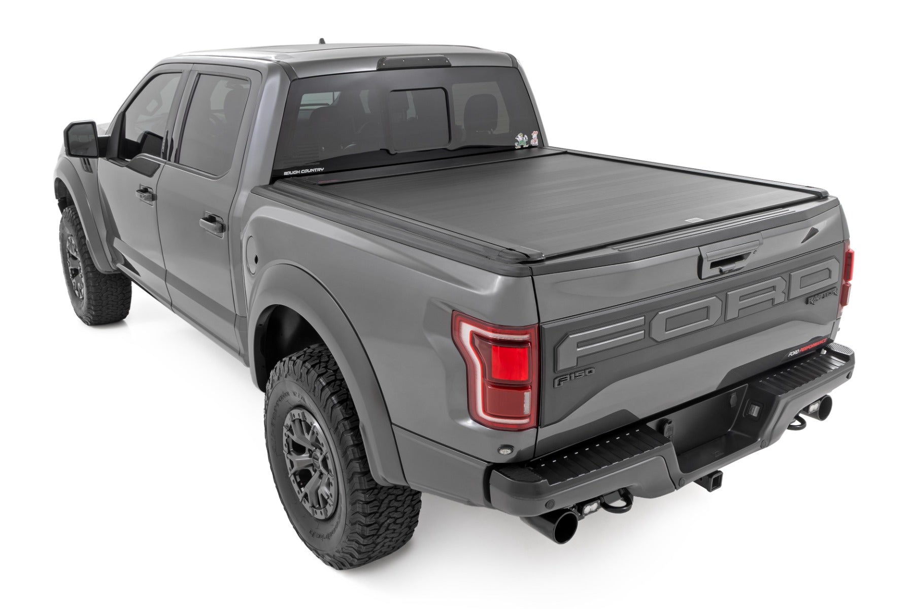 Rough Country Powered Electric Retractable Tonneau Cover for 2017-2026 Ford Raptor - 5' 7" Bed