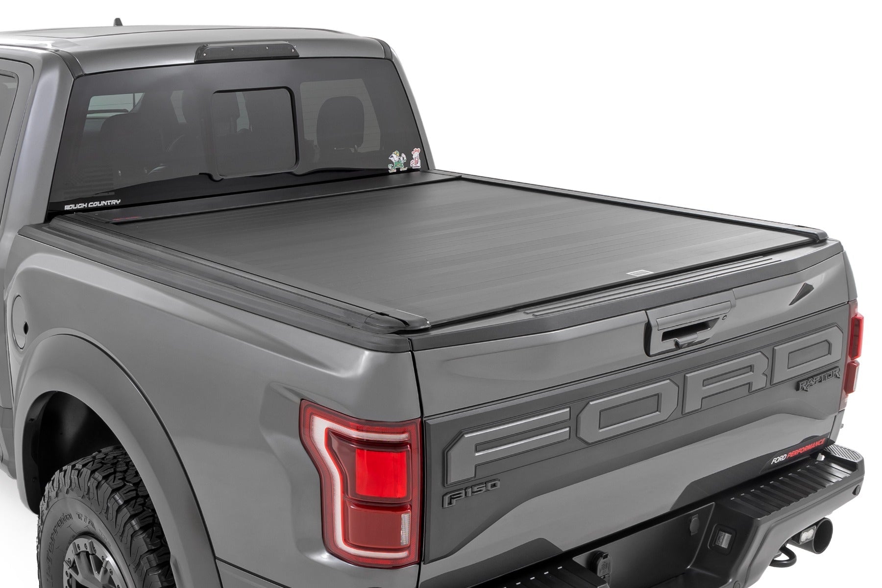 Rough Country Powered Electric Retractable Tonneau Cover for 2017-2026 Ford Raptor - 5' 7" Bed