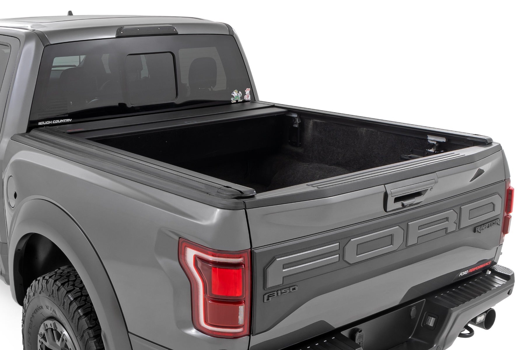Rough Country Powered Electric Retractable Tonneau Cover for 2017-2026 Ford Raptor - 5' 7" Bed
