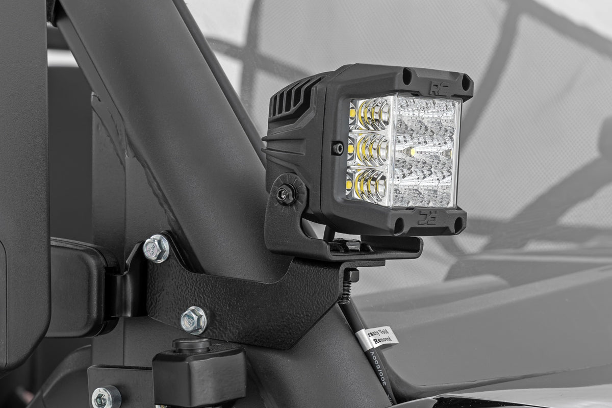 LED Light Kit | Cage Mount | 2" Black Pair | CFMOTO UFORCE 1000