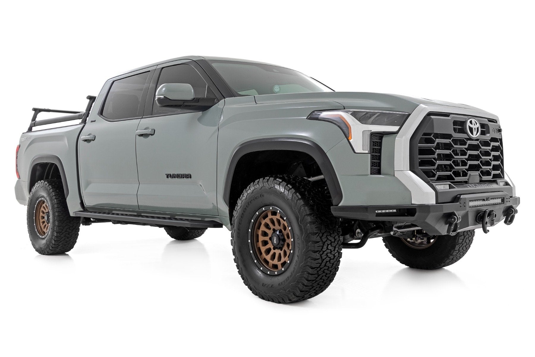 Rough Country RPT2 Running Board Steps for 2022-2025 Toyota Tundra - Bolt On