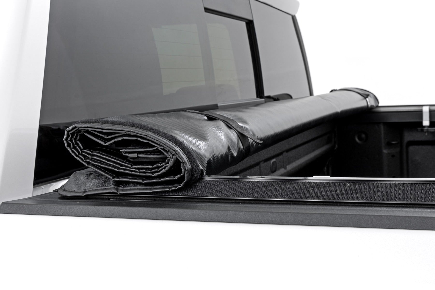 Rough Country Soft Roll Up Tonneau Cover for 2019-2023 Silverado Sierra 1500 (5' 10" Bed)