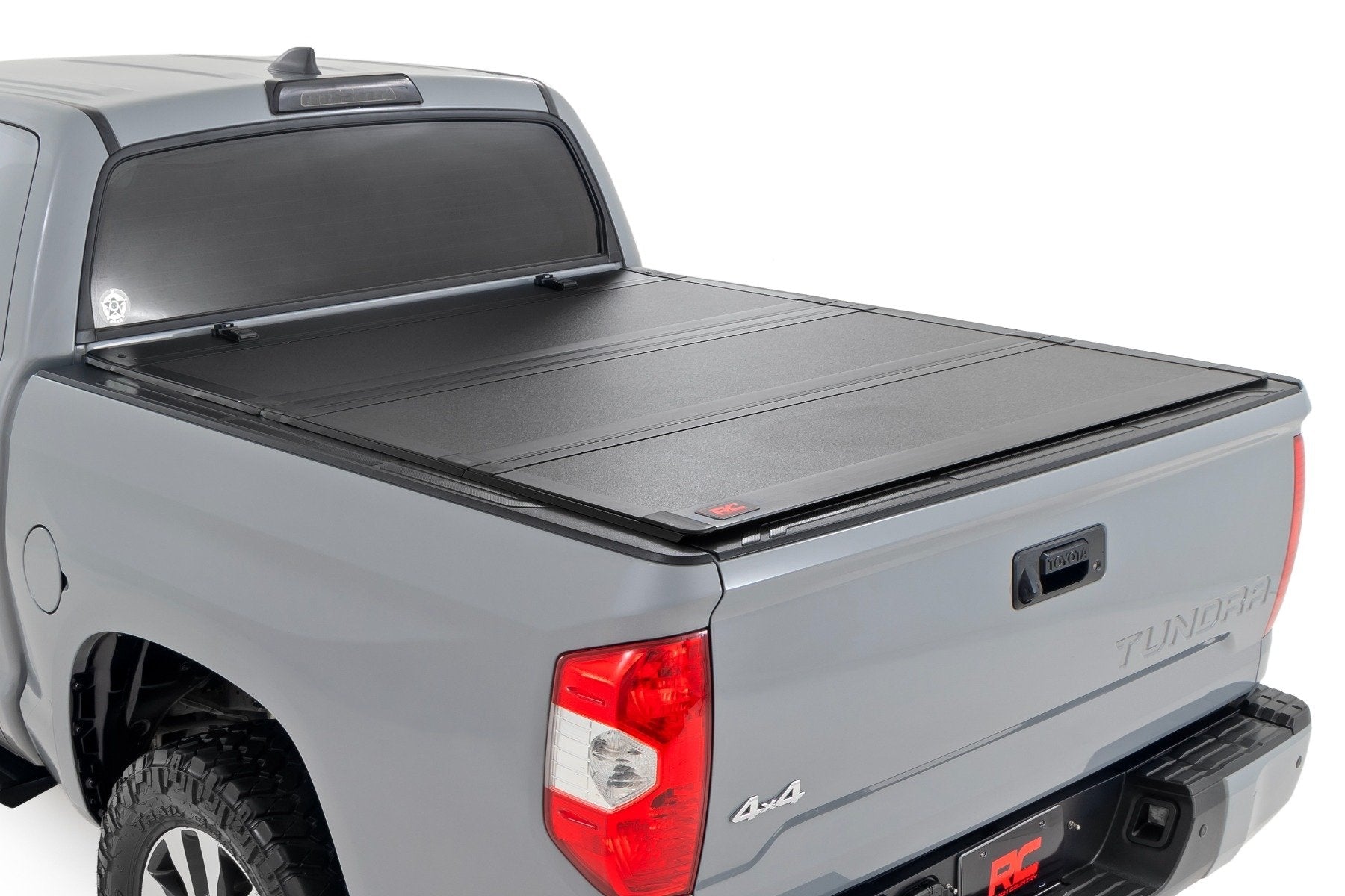 Rough Country Hard Tri Fold Tonneau Bed Cover for 2007-2021 Toyota Tundra (5'7" Bed)
