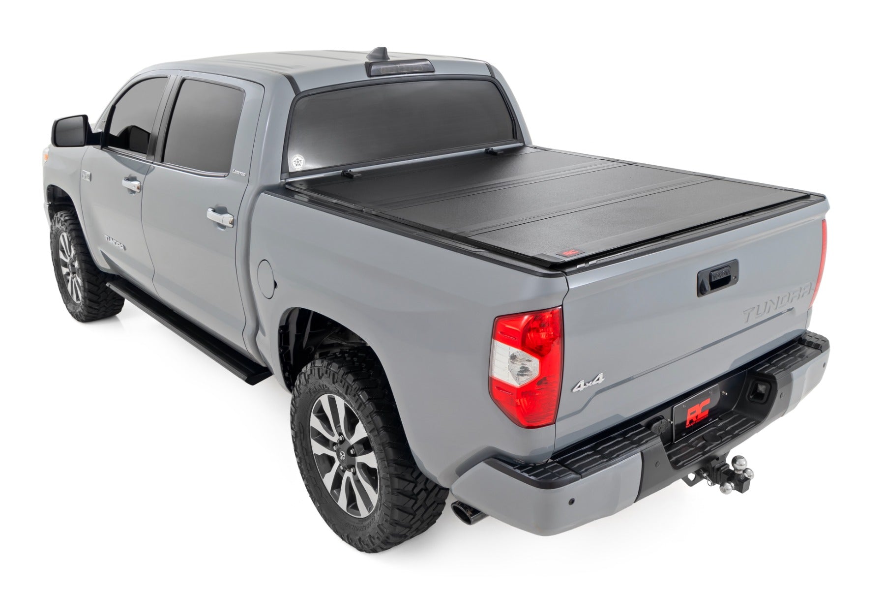 Rough Country Hard Tri Fold Tonneau Bed Cover for 2007-2021 Toyota Tundra (5'7" Bed)