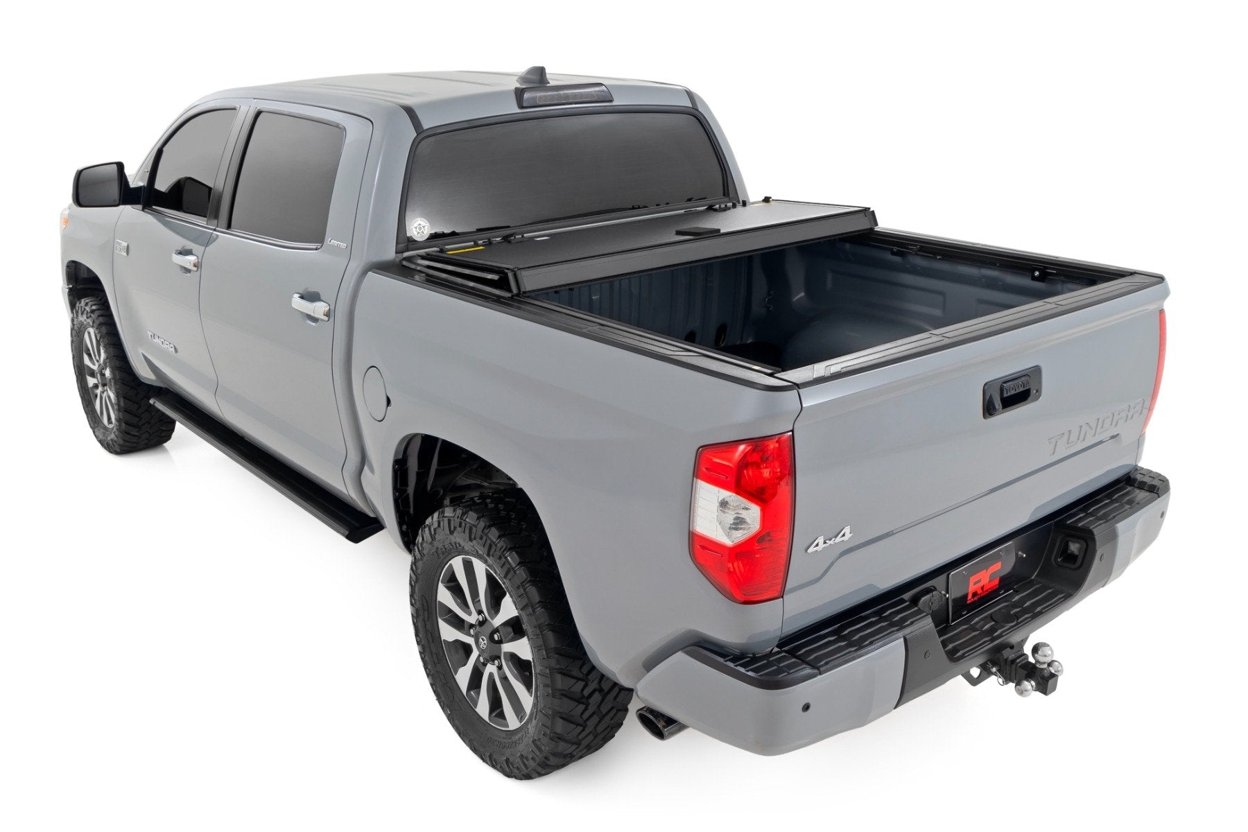 Rough Country Hard Tri Fold Tonneau Bed Cover for 2007-2021 Toyota Tundra (5'7" Bed)