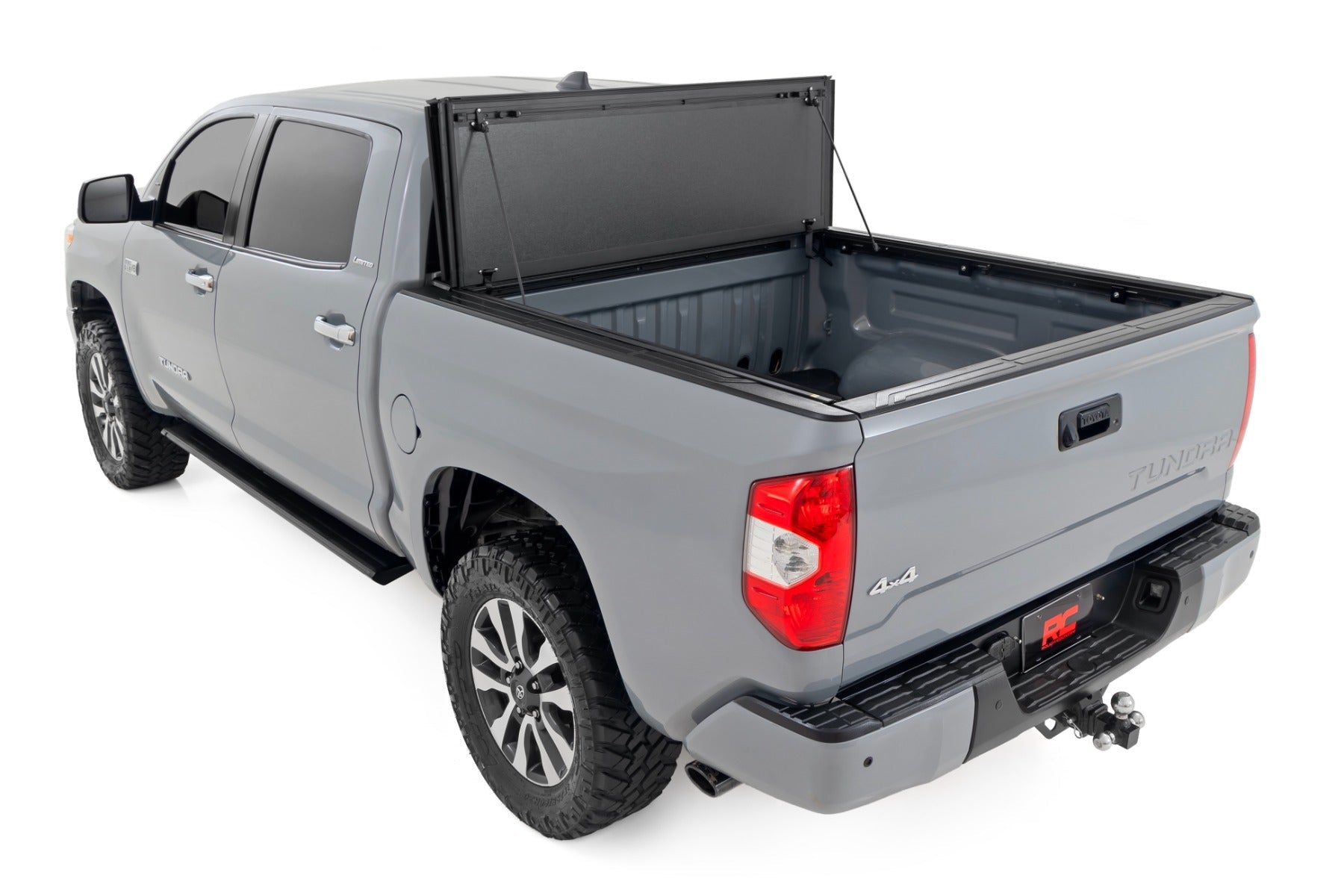 Rough Country Hard Tri Fold Tonneau Bed Cover for 2007-2021 Toyota Tundra (5'7" Bed)