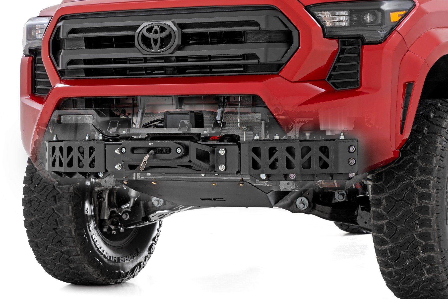 RC Hidden Winch Mount Bumper & Skid Plate for 2024-Present Toyota Tacoma