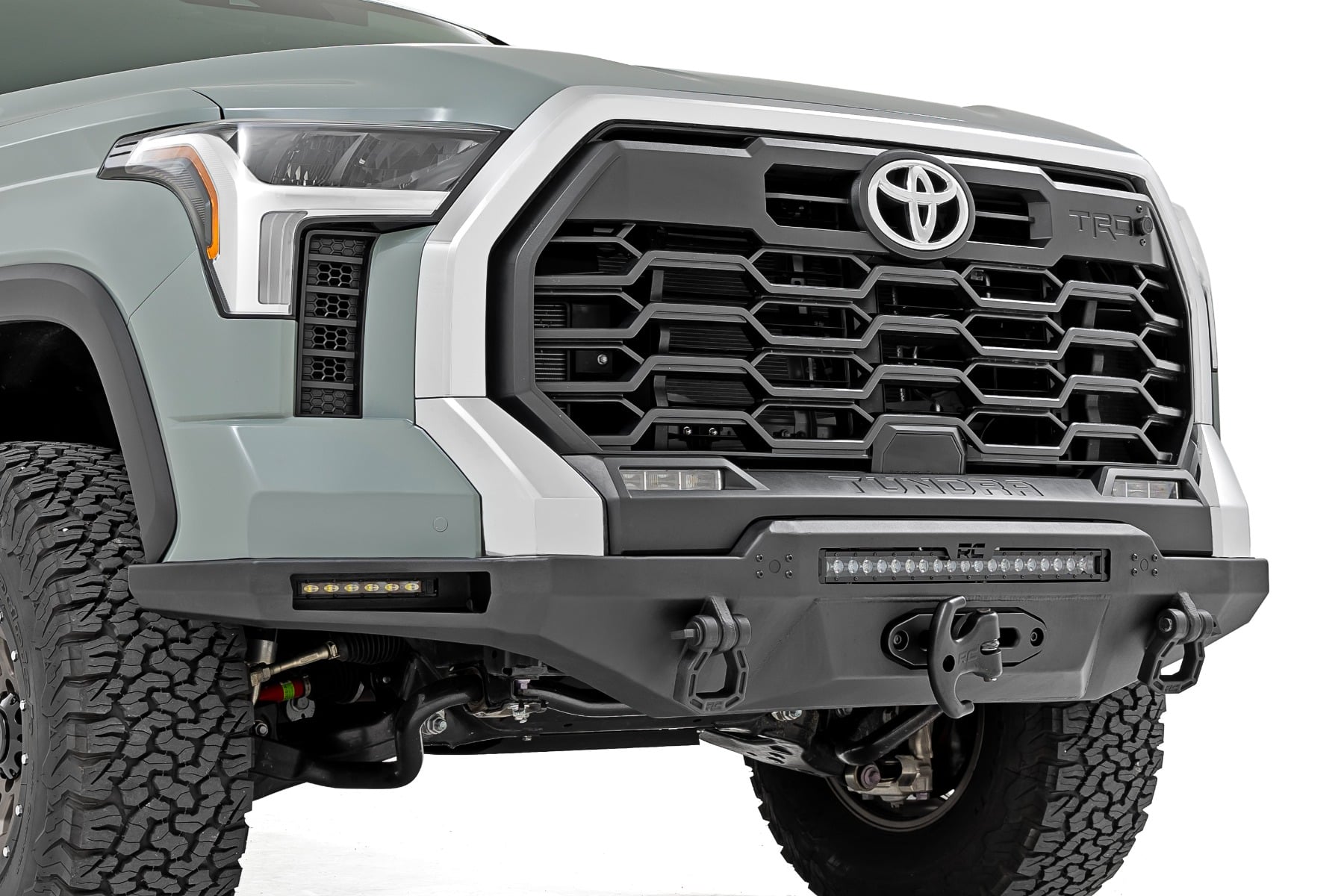 Hybrid Front Bumper | 12000S | Blk LED w/ White DRL | Toyota Tundra (22-26)