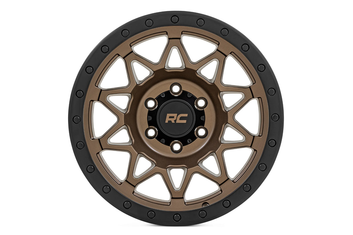 Rough Country 78 Series Wheel | Simulated Beadlock | Bronze/Black | 18x9 | 6x5.5 | -12mm