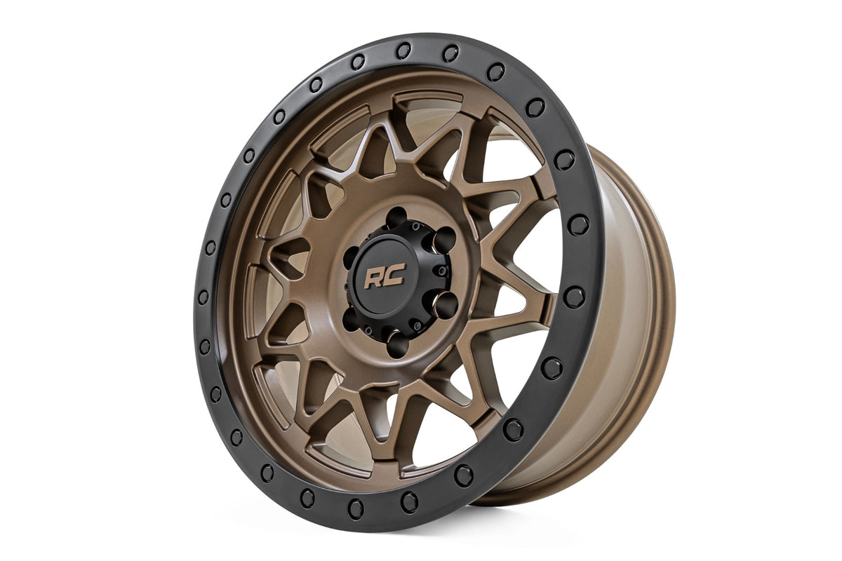 Rough Country 78 Series Wheel | Simulated Beadlock | Bronze/Black | 18x9 | 6x5.5 | -12mm