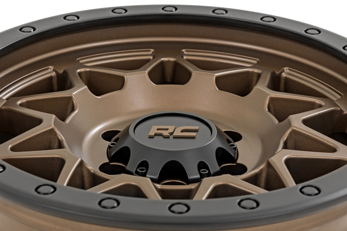 Rough Country 78 Series Wheel | Simulated Beadlock | Bronze/Black | 17x8.5 | 5x4.5 | +0mm