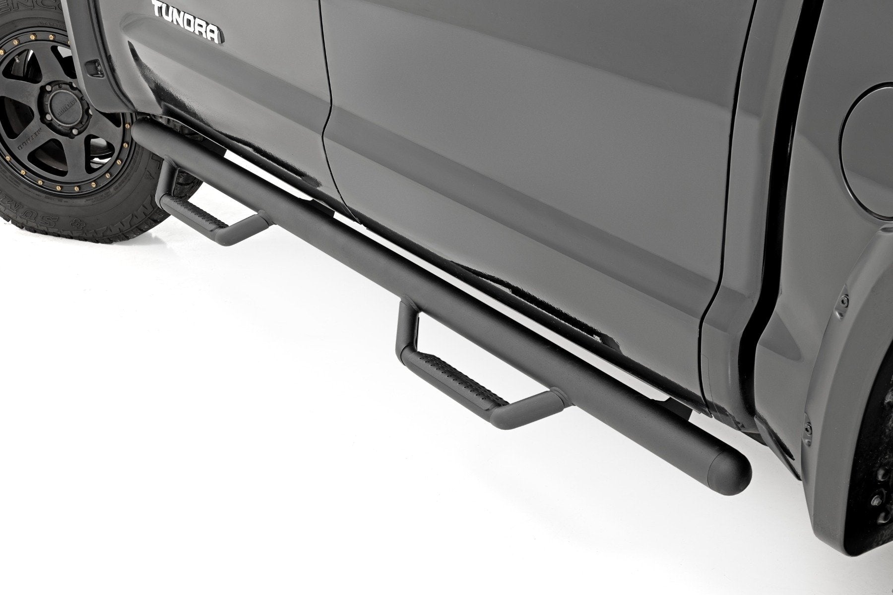 Rough Country Bolt on Cab Length Nerf Steps for 2007-2021 Toyota Tundra CrewMax