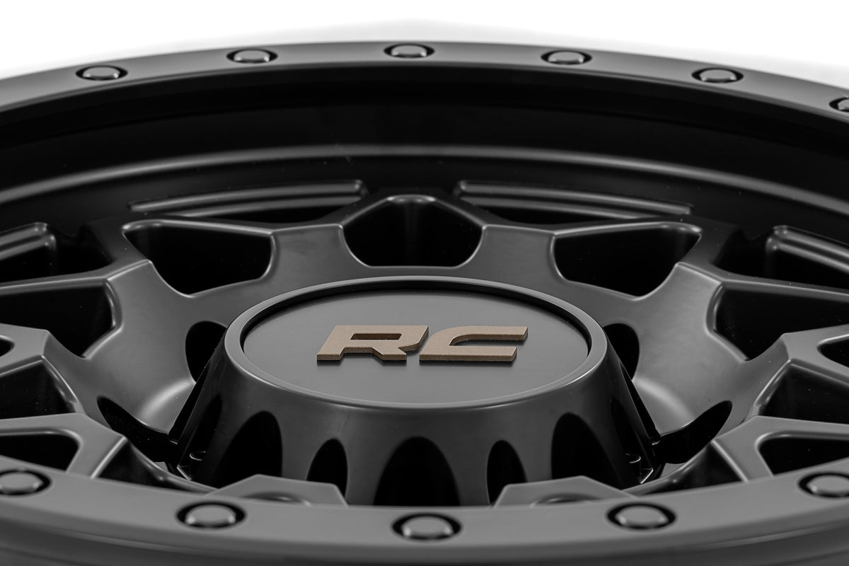 Rough Country 78 Series Wheel | Simulated Beadlock | Black | 18x9 | 8x6.5 | -12mm