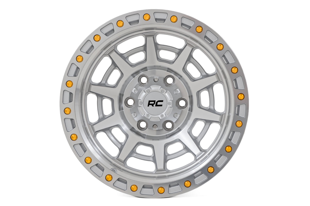 Rough Country 85 Series Wheel | Simulated Beadlock | Full Machine | 17x9 | 8x6.5 | +0
