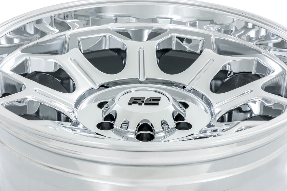 Rough Country 77 Series Wheel | One-Piece |Chrome | 22x12 | 8x180 | -44mm