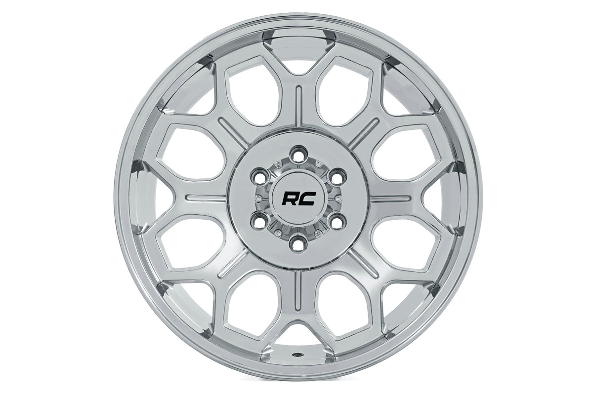 Rough Country 77 Series Wheel | One-Piece | Chrome | 20x9 | 6x5.5 | -12mm