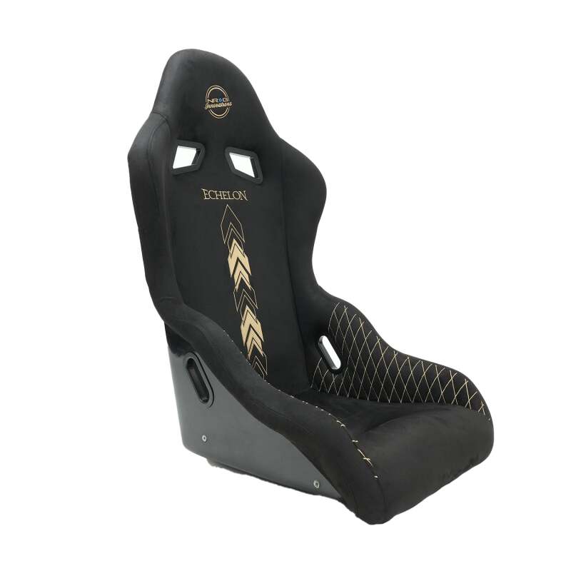NRG FRP Bucket Seat - Echelon Light Weight - Gold Stitching - Large