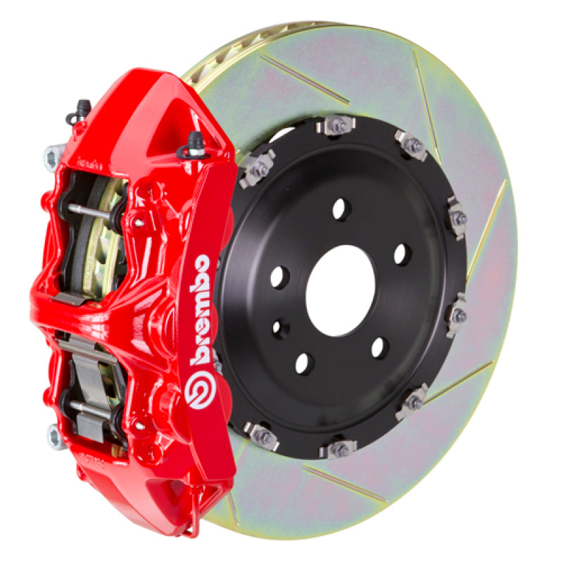 Brembo 04-08 S4 (B6/B7) Front GT BBK 6 Piston Cast 365x34 2pc Rotor Slotted Type-1-Red