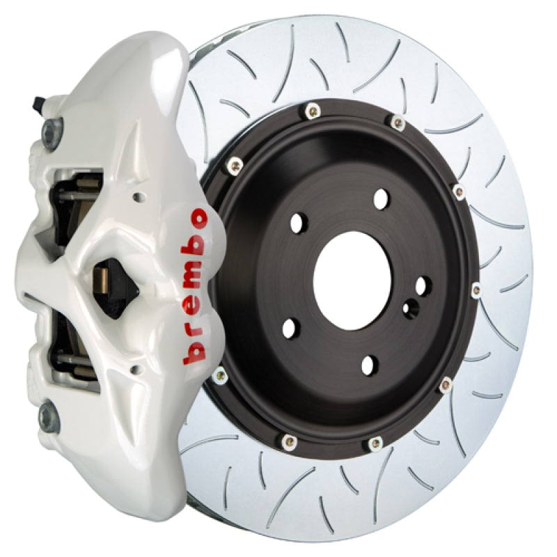 Brembo 19+ Mazda3 Front GT BBK 4 Piston Cast 345x28 2pc Rotor Slotted Type-3- White