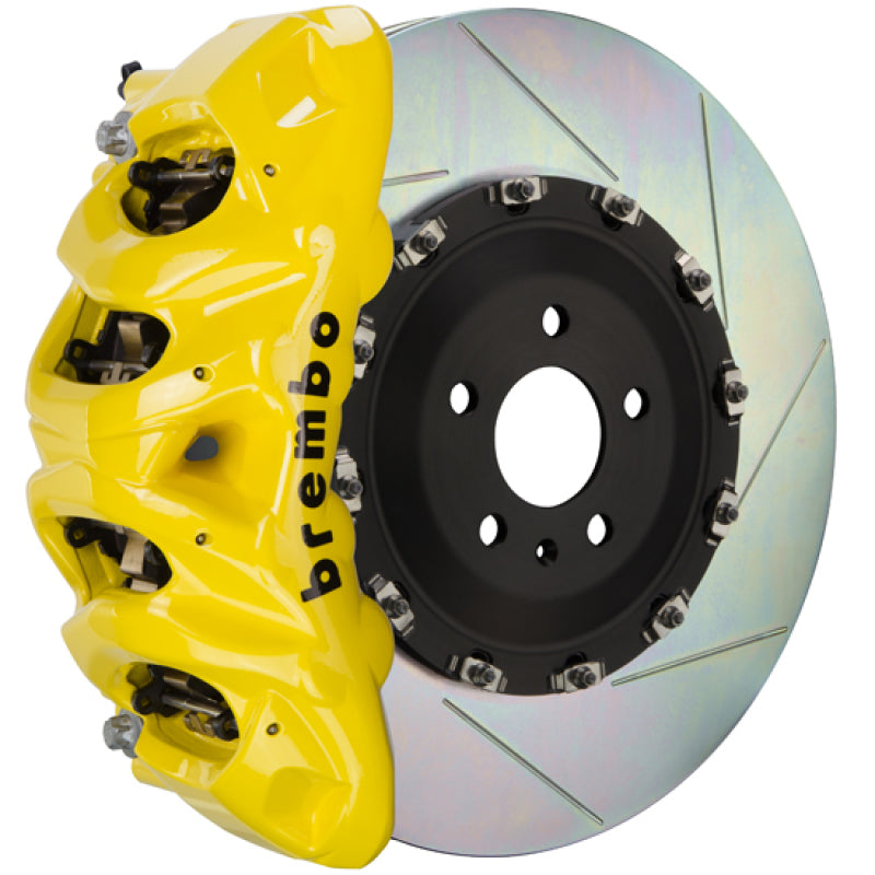 Brembo 07-14 Escalade/ESV/EXT Fr GT BBK 8Pis Cast 412x38 2pc Rotor Slotted Type1-Yellow