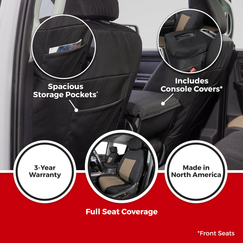 Covercraft 19-24 Dodge RAM 1500 Endura PrecisionFit Custom Second Row Seat Covers - Charcoal/Silver