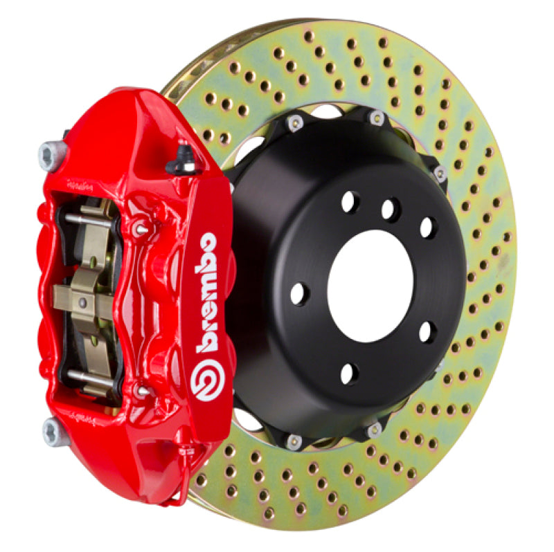 Brembo 08-15 Land Cruiser/LX570 Rear GT BBK 4 Piston Cast 380x28 2pc Rotor Drilled-Red