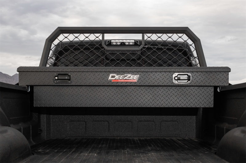 Deezee Universal Tool Box - Red Crossover - Single Lid Black BT (Txt Blk)