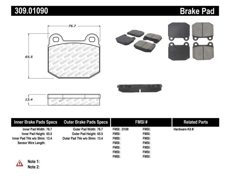 StopTech Performance 05-06 Lotus Exige Front Brake Pads