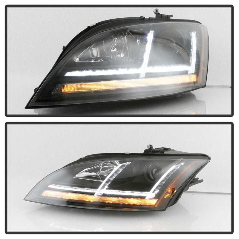 Spyder 08-15 Audi TT HID Xenon Projector Headlights w/Seq Turn Signal - Blk (PRO-YD-ATT08-HID-BK)