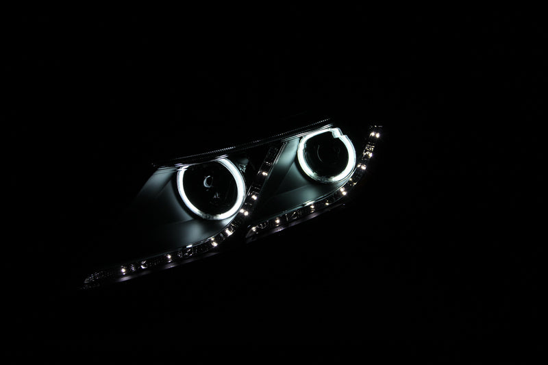 ANZO 2011-2013 Kia Optima Projector Headlights w/ Halo Black (CCFL)