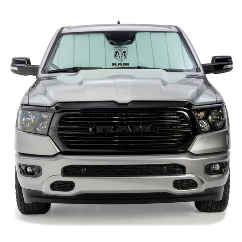 Covercraft 19-24 PU Ram 1500 5W RVM Snsr UVS100 Custom Sunscreen with Ram Vertical logo