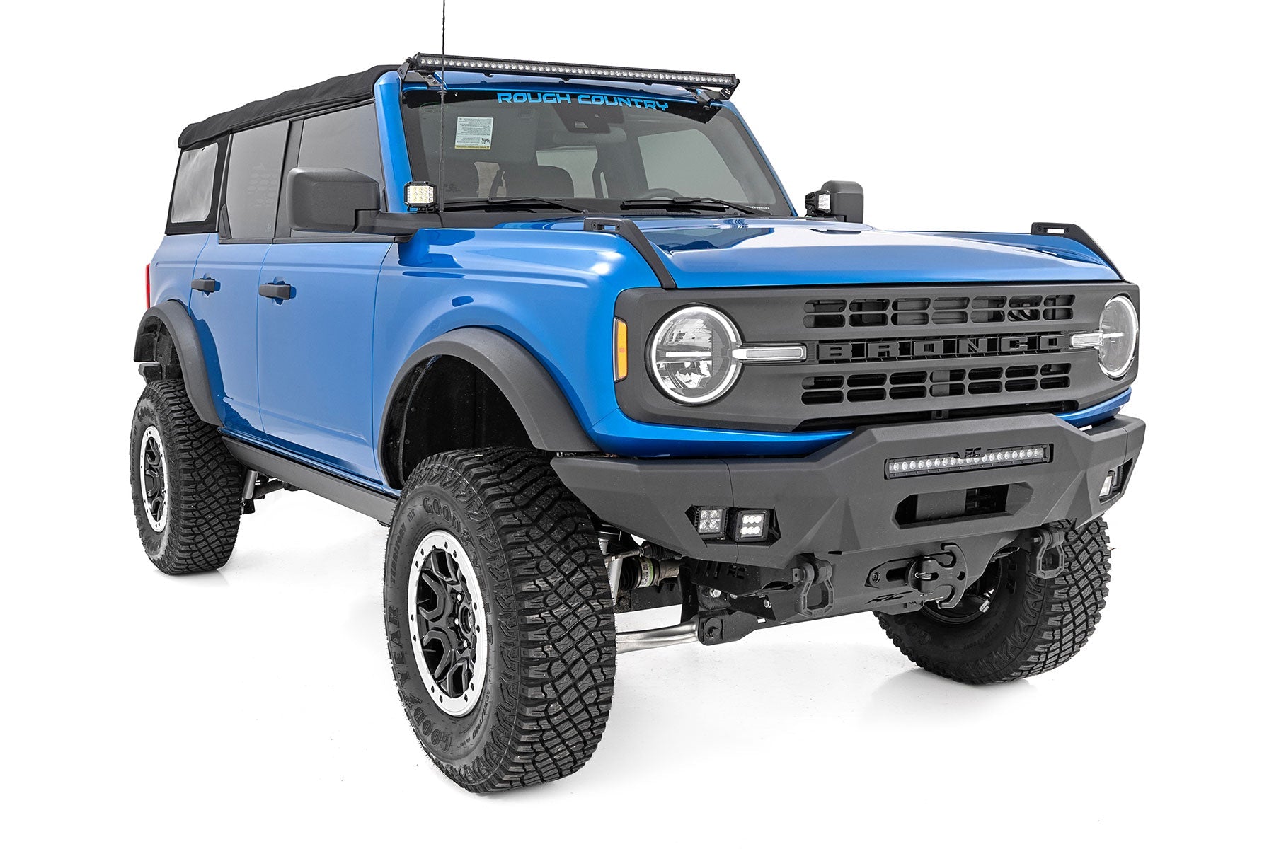 Rough Country PSR51330 Lighted Power Running Boards for 2021-2024 Ford Bronco 4 Door (No Drill)