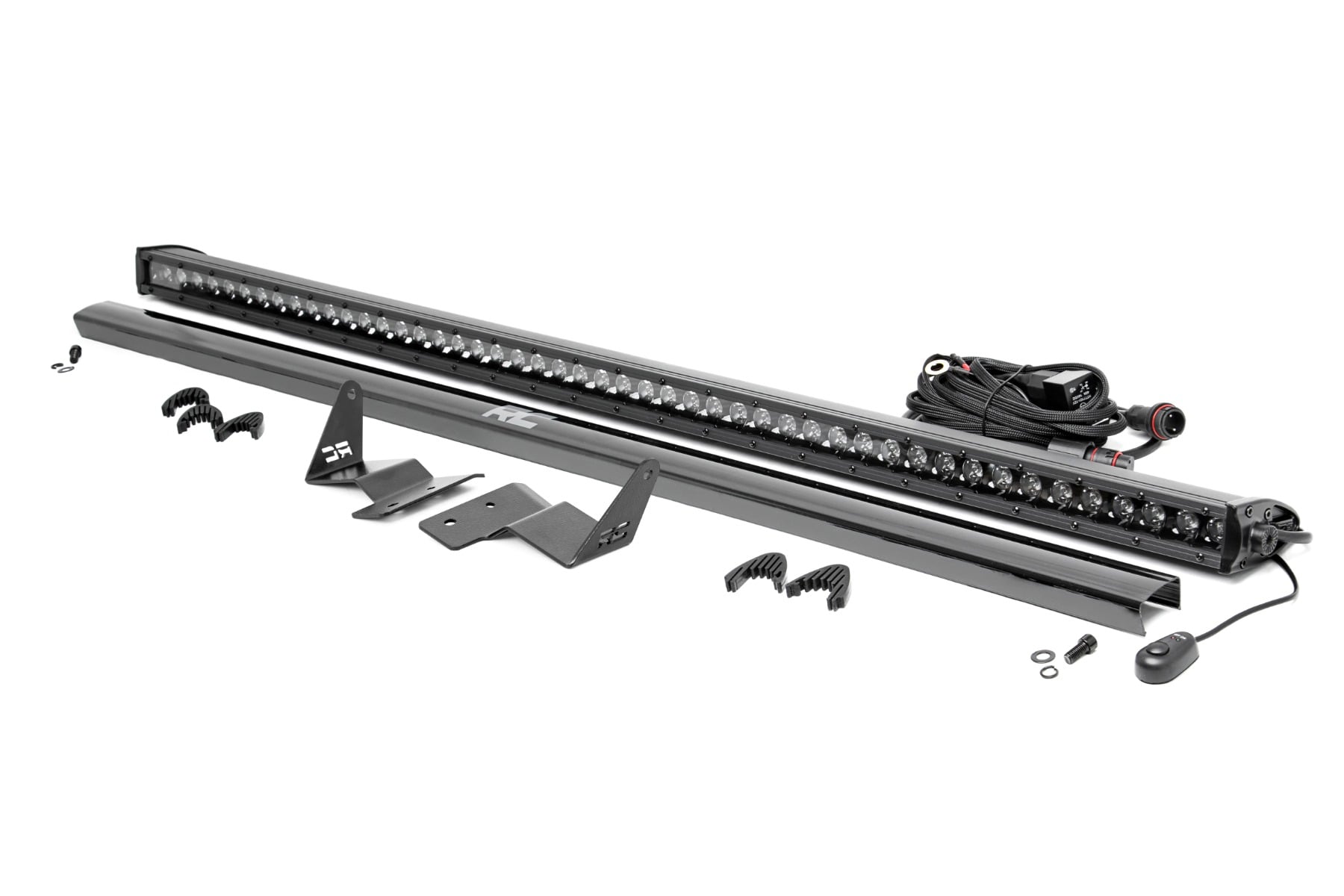 LED Light Kit | Upper Windshield | 50" Black Single Row | Ford Bronco (21-26)
