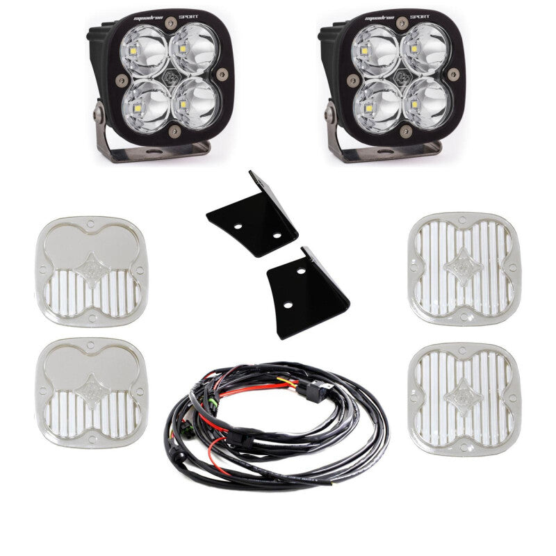 Baja Designs  07-18 Jeep Wrangler JK Squadron Sport A-Pillar Kit LED Light Pods - White