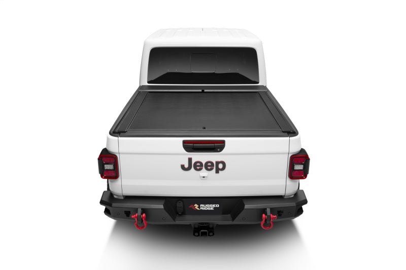 Rugged Ridge 20-22 Jeep Gladiator w/o Trail Rail Sys Armis Tonneau Cover w/Max Track - Tex. Blk-Rugged Ridge-797 Offroad