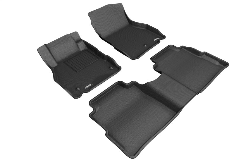 3D MAXpider 2018-2019 Nissan Kicks Kagu 1st & 2nd Row Floormats - Black
