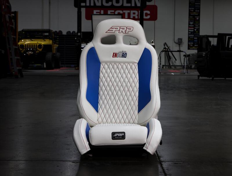 PRP EnduroCrawl Reclining Suspension Seat - Black/Orange Vinyl - Passenger