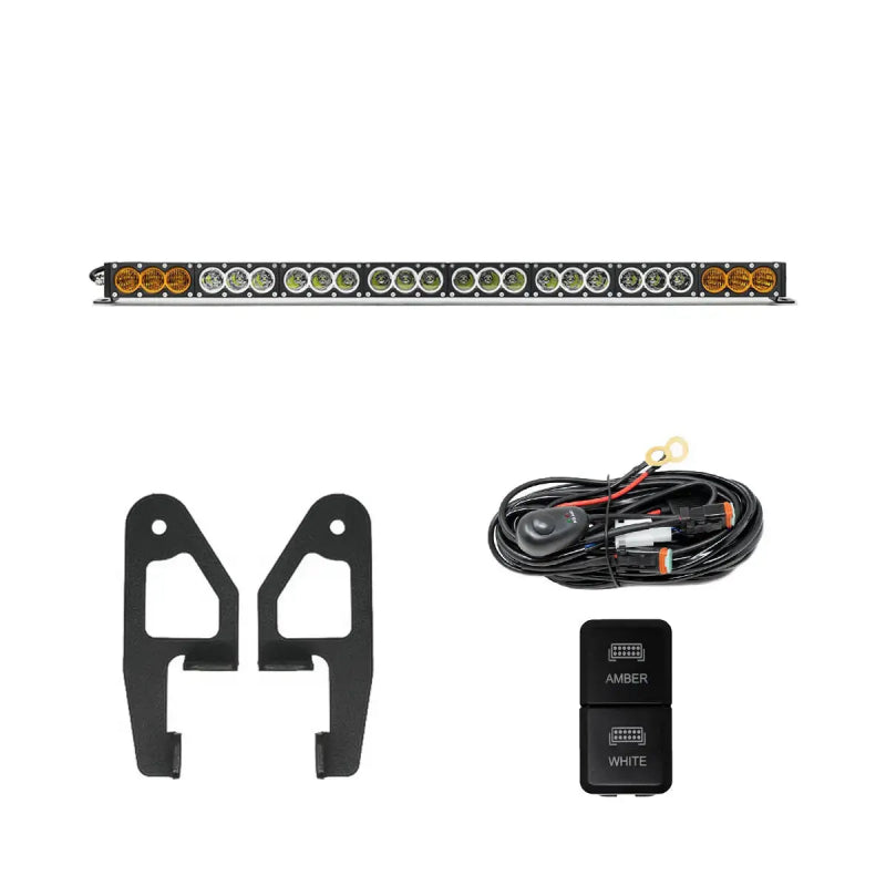 Cali Raised 05-23 Toyota Tacoma Roof Rack Front Light Bar Kit