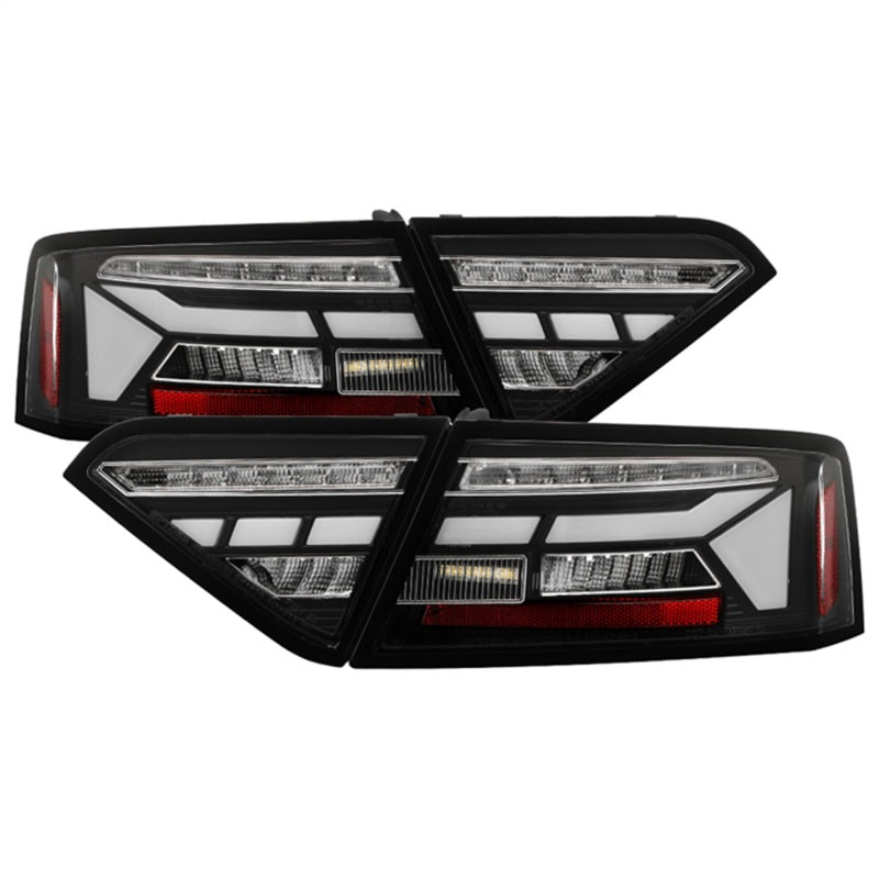 Spyder Apex 13-17 Audo A5 / S5 / RS5 (Factory LED) LED Tail Lights - Blk (ALT-YD-AA513LED-SEQGR-BK)