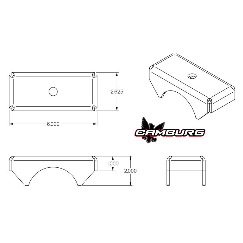 Camburg Leaf Spring Axle Perches (3.5in. OD tube) (pair)