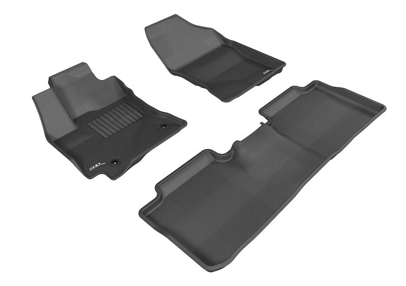 3D MAXpider 2014-2019 Toyota Corolla Kagu 1st & 2nd Row Floormats - Black