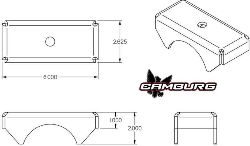 Camburg Leaf Spring Axle Perches (3.0in. OD tube) (pair)