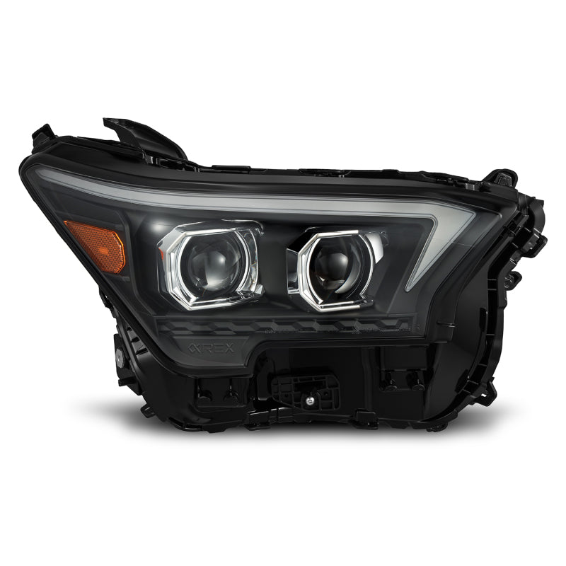 AlphaRex 23-24 Toyota Tacoma LUXX-Series LED Proj Headlights Blk w/Actv Light & Seq. Sig + DRL